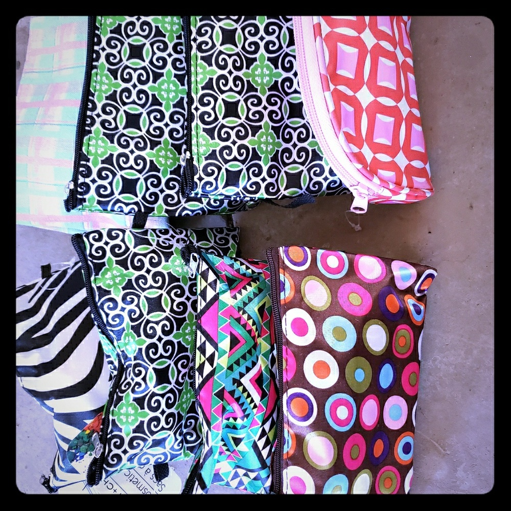 Filled cosmetic bags